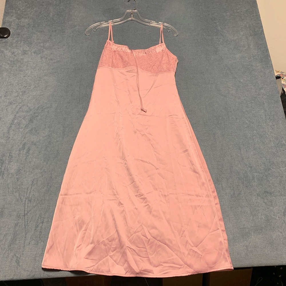 Beverly & Beck Slip Summer Dress Womens Small Peach Lace Detail Adjustable Strap